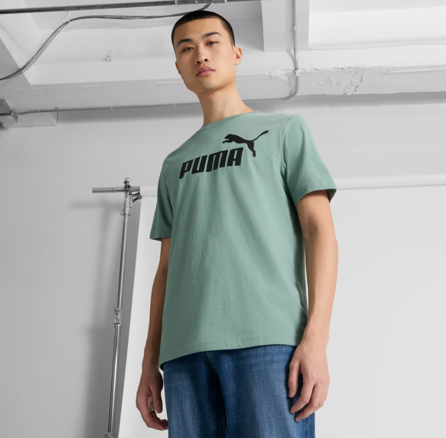 Camiseta PUMA logo manga corta verde