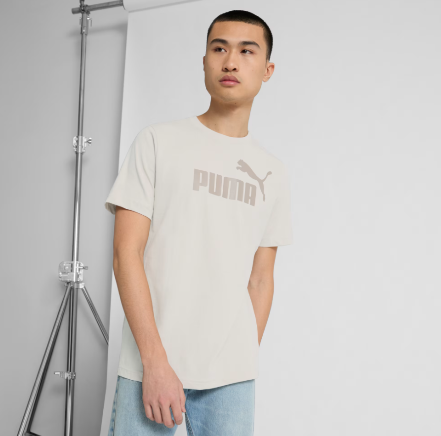 Camiseta PUMA logo manga corta Beige