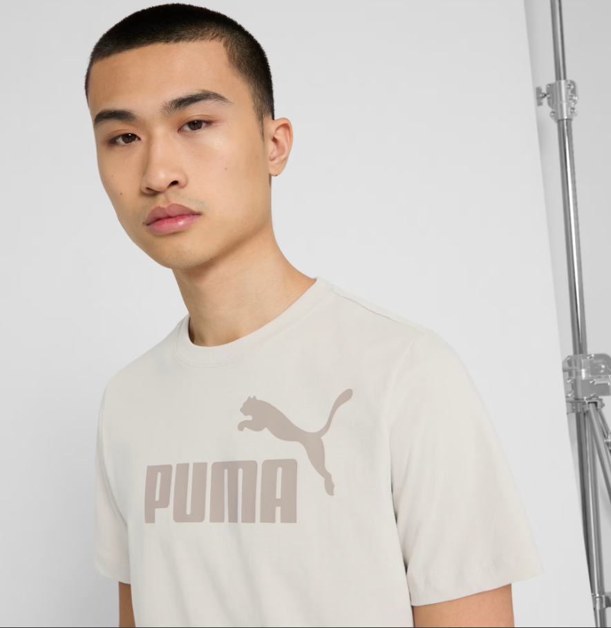 Camiseta PUMA logo manga corta Beige