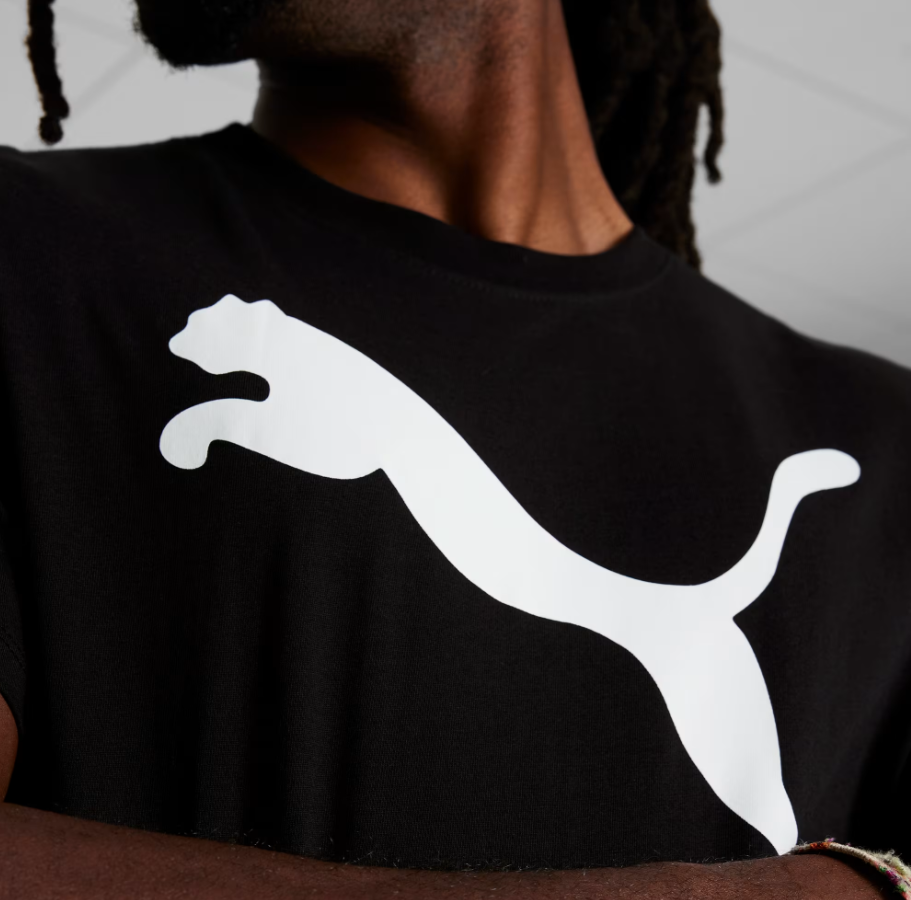 Camiseta PUMA negra logo CAT